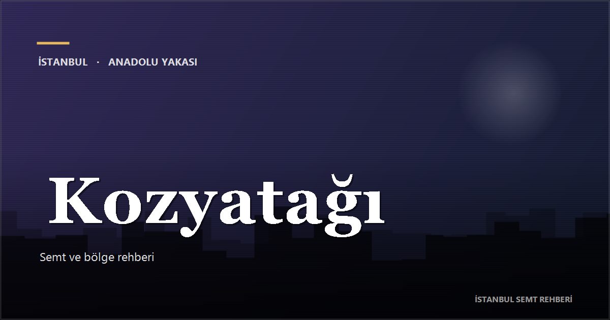 Kozyatağı bölge rehberi kapak görseli